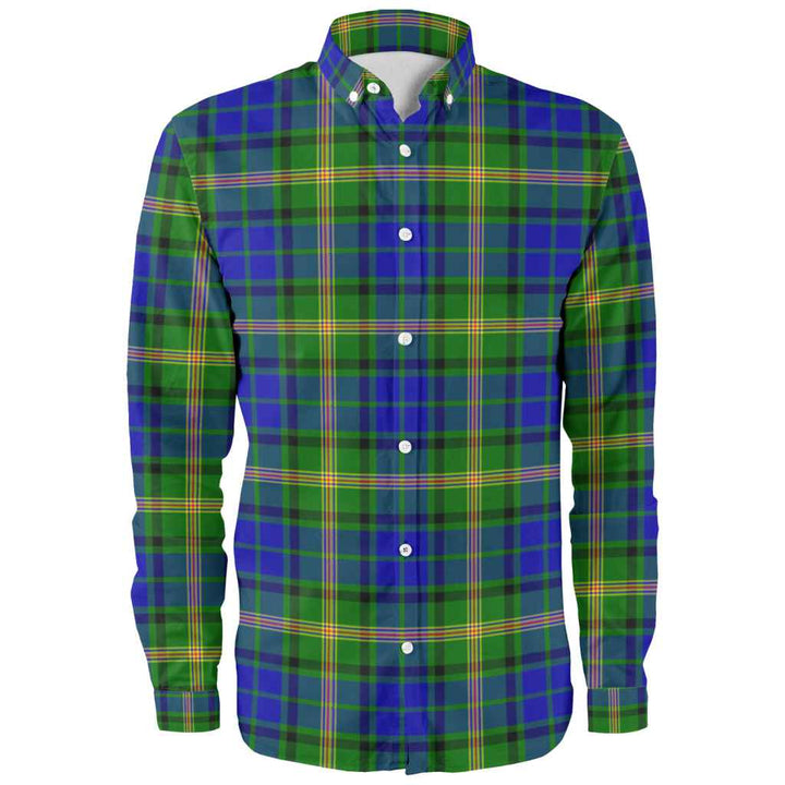 Scottish Maitland Clan Tartan Long Sleeve Shirt Front Side Tartan Plaid