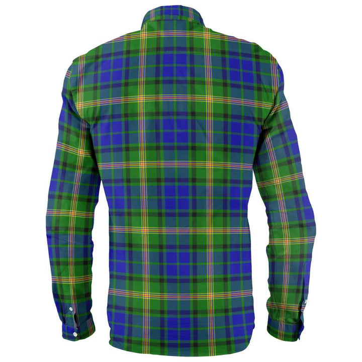 Scottish Maitland Clan Tartan Long Sleeve Shirt Back Side Tartan Plaid