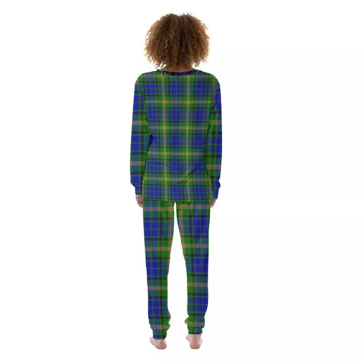 Scottish Maitland Clan Tartan Pajama Set Women Back Side Tartan Plaid
