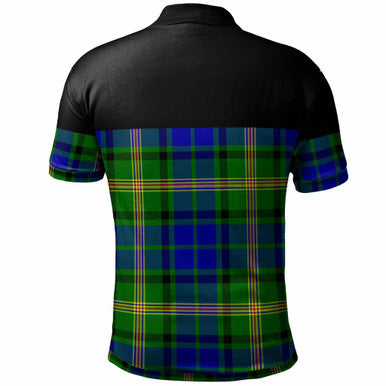 Scottish Maitland Clan Tartan Polo Shirt - Horizontal Style Back Side Tartan Plaid