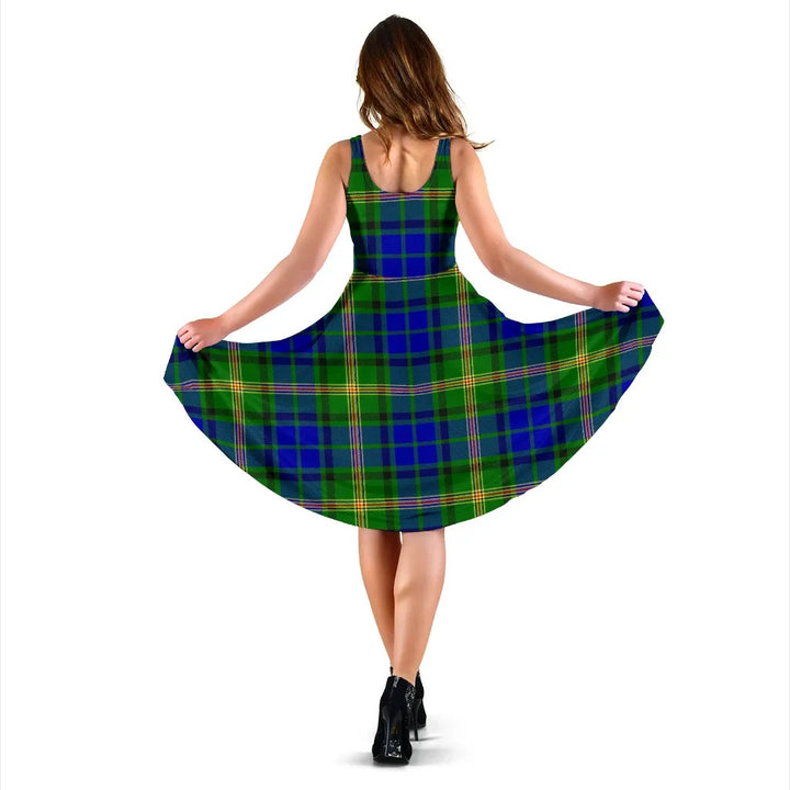Scottish Maitland Clan Tartan Women Midi Dress