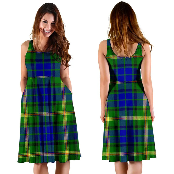 Scottish Maitland Clan Tartan Women Midi Dress