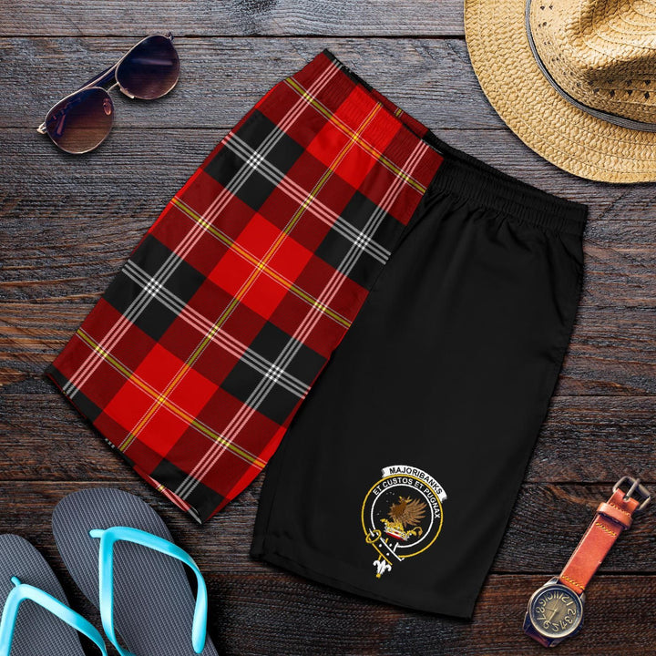 Scottish Majoribanks Clan Crest Tartan Half of Me Men's Shorts