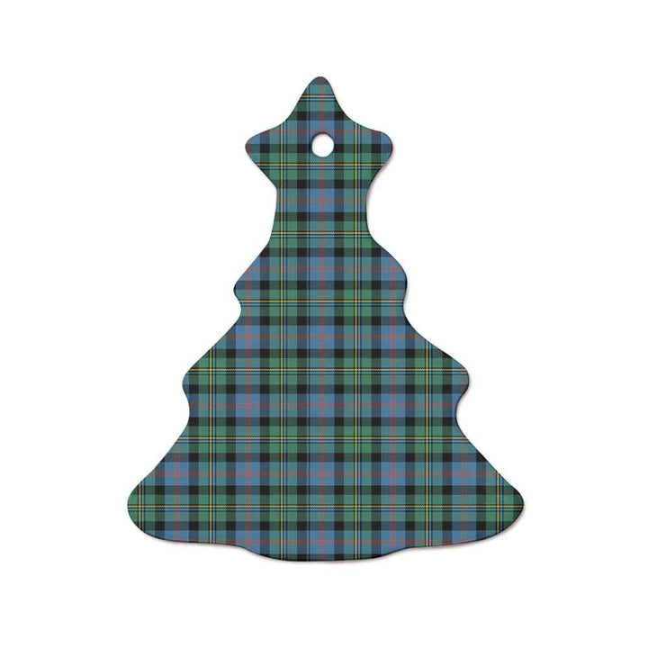 Scottish Malcolm Ancient Clan Tartan Ceramic Ornament  Tree Shape Tartan Plaid