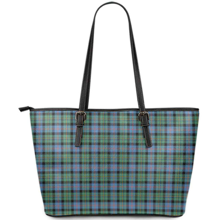 Scottish Malcolm Ancient Clan Tartan Leather Tote Tartan Plaid