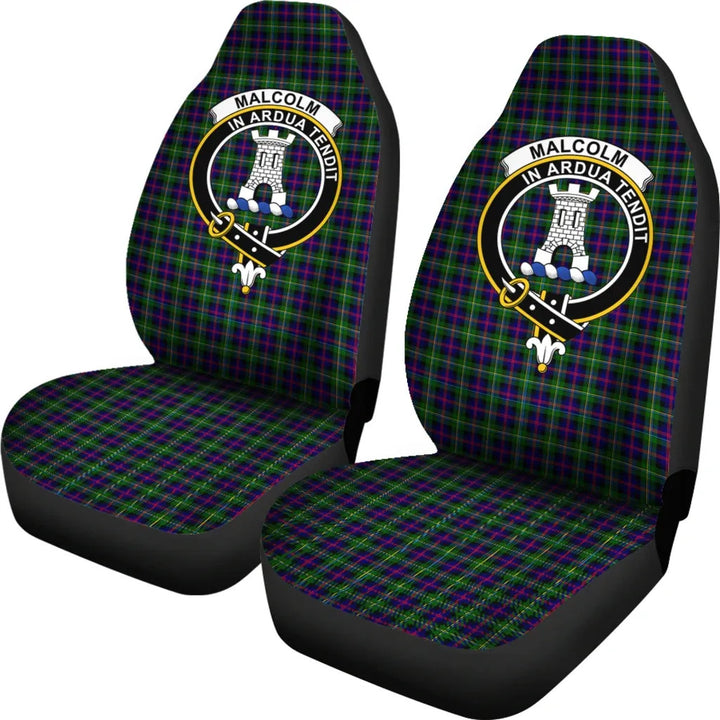 Scottish Malcolm Clan Crest Tartan Car Seat Covers 1
