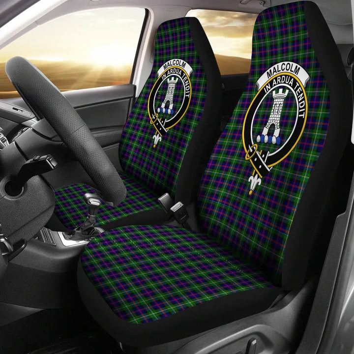 Scottish Malcolm Clan Crest Tartan Car Seat Covers 2