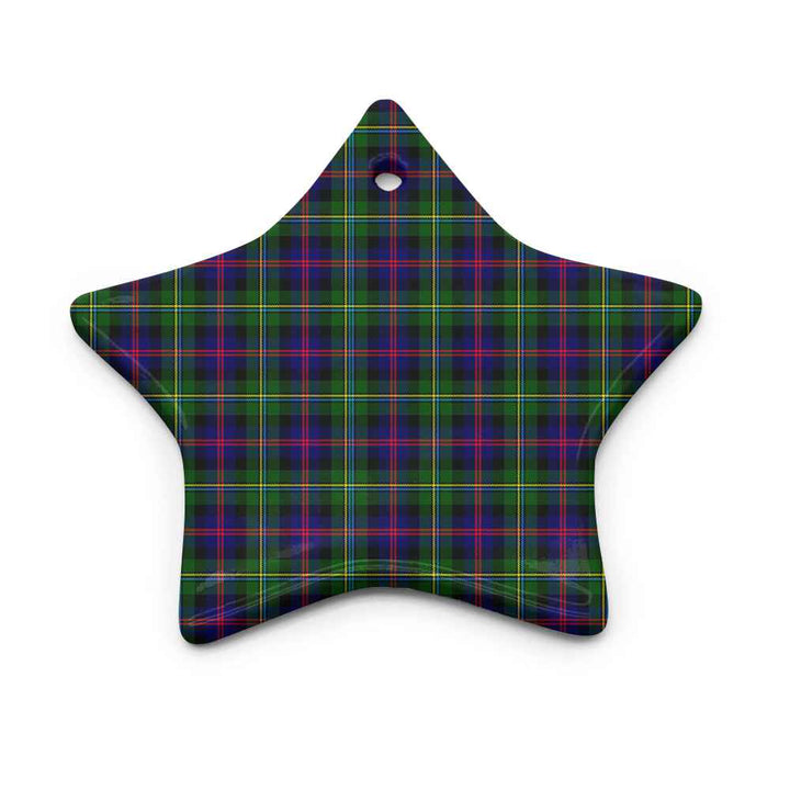 Scottish Malcolm Modern Clan Tartan Ceramic Ornament Star Shape Tartan Plaid