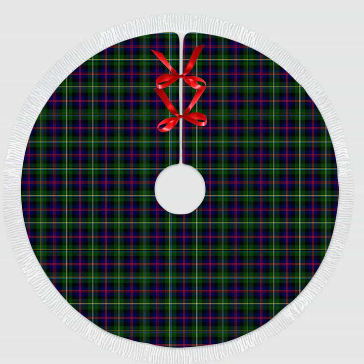 Scottish Malcolm Modern Clan Tartan Christmas Tree Skirt Tassels 1 Tartan Plaid