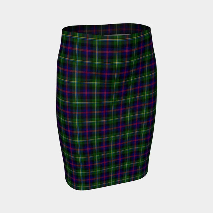 Scottish Malcolm Modern Clan Tartan Fitted Skirt Tartan Plaid 1