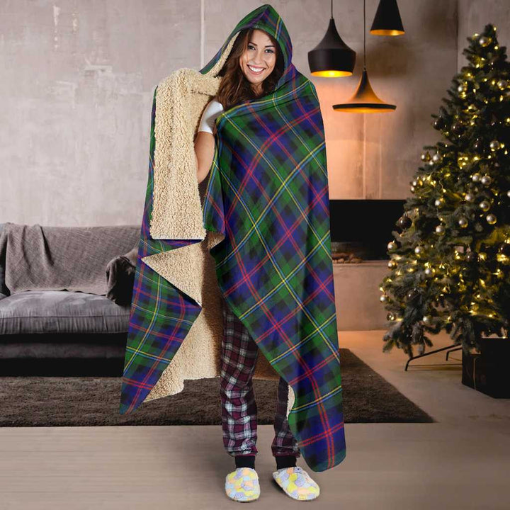 Scottish Malcolm Modern Clan Tartan Hooded Blanket Tartan Plaid 6