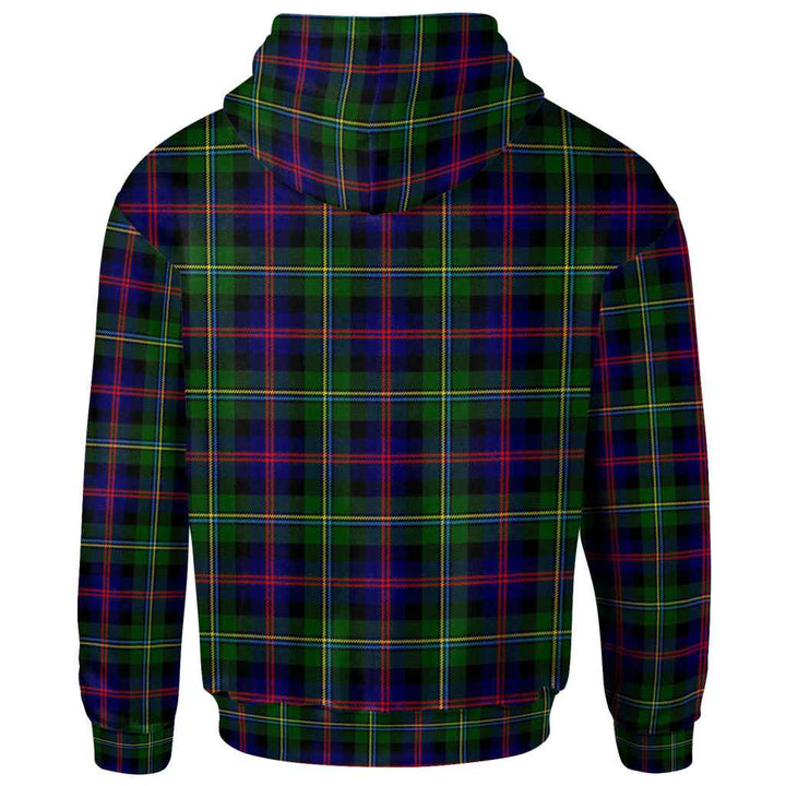 Scottish Malcolm Modern Clan Tartan Hoodie Back Side Tartan Plaid