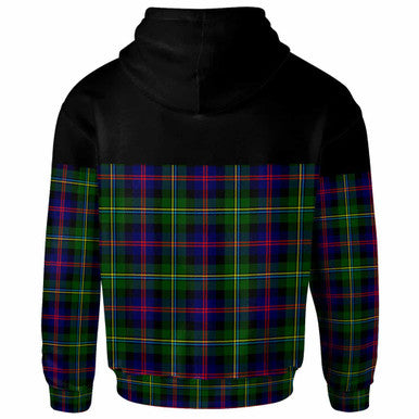 Scottish Malcolm Modern Clan Tartan Hoodie - Horizontal Style Back Side Tartan Plaid