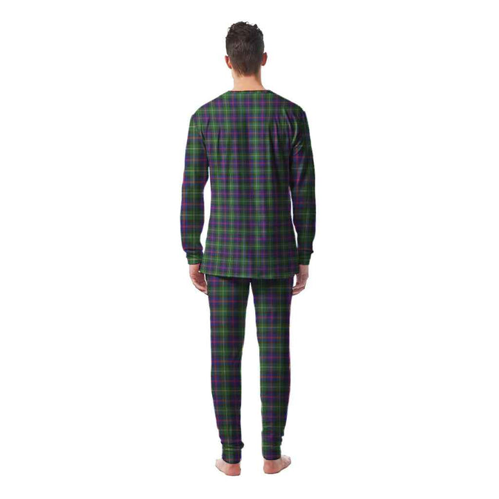 Scottish Malcolm Modern Clan Tartan Pajama Set Men Back Side Tartan Plaid