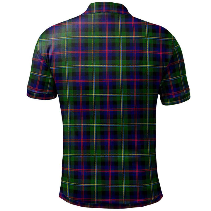 Scottish Malcolm Modern Clan Tartan Polo Shirt Back Side Tartan Plaid