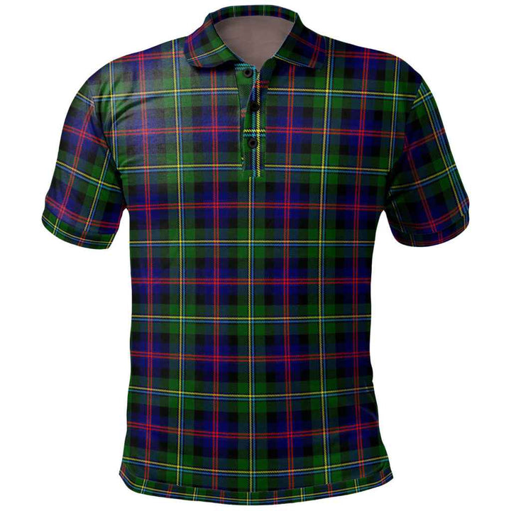 Scottish Malcolm Modern Clan Tartan Polo Shirt Front Side Tartan Plaid