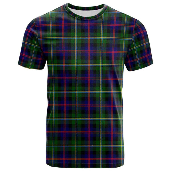 Scottish Malcolm Modern Clan Tartan T-Shirt Front Side Tartan Plaid