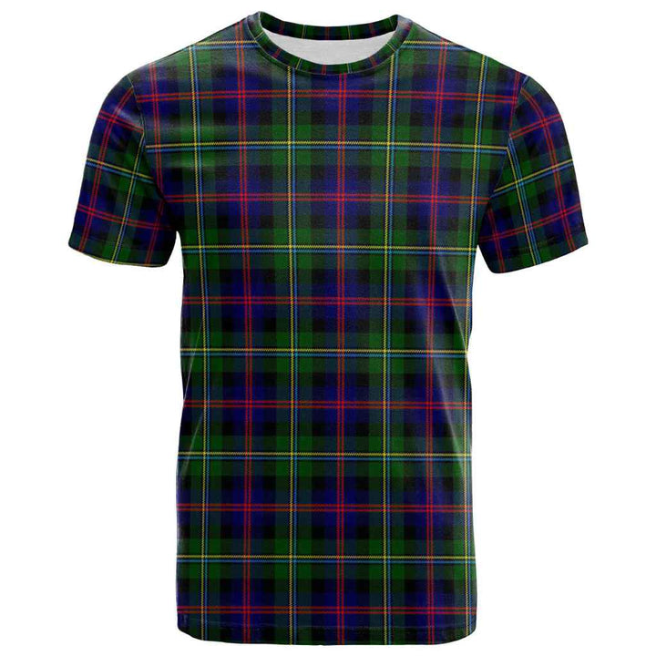 Scottish Malcolm Modern Clan Tartan T-Shirt Front Side Tartan Plaid