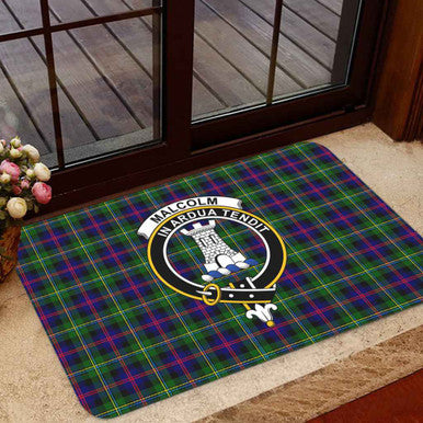 Scottish Malcolm (or MacCallum) Clan Crest Tartan Door Mat Tartan Plaid 1