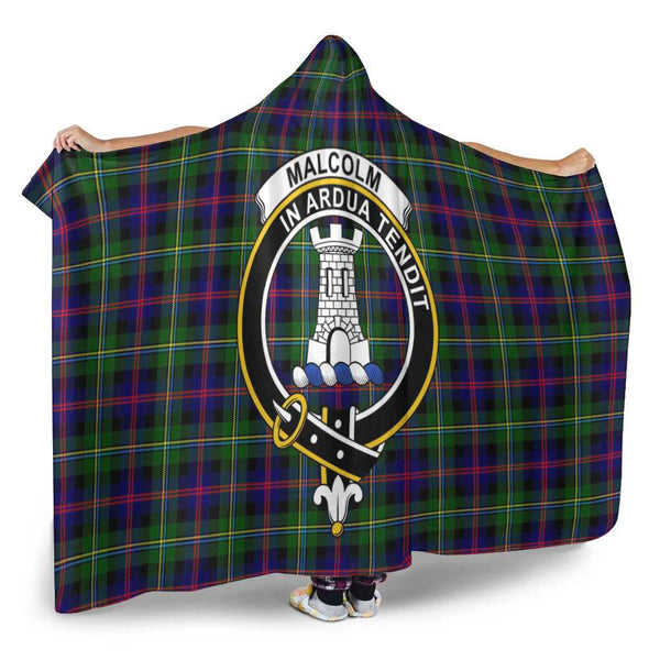 Scottish Malcolm (or MacCallum) Clan Crest Tartan Hooded Blanket Tartan Plaid 2