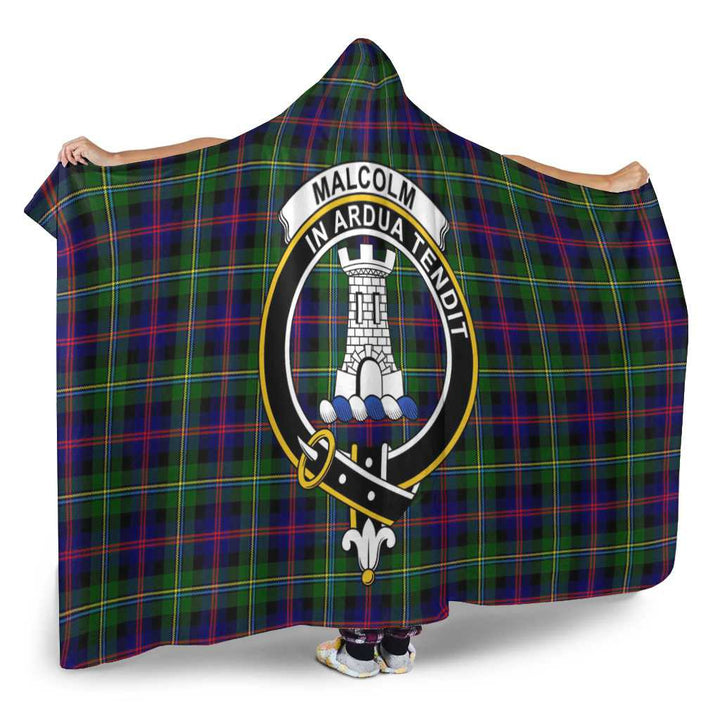 Scottish Malcolm (or MacCallum) Clan Crest Tartan Hooded Blanket Tartan Plaid 2