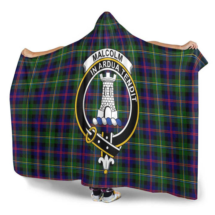 Scottish Malcolm (or MacCallum) Clan Crest Tartan Hooded Blanket Tartan Plaid 3