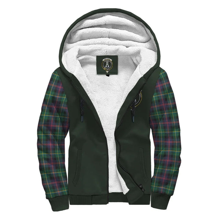 Scottish Malcolm (or MacCallum) Clan Crest Tartan Plaid Sleeve Sherpa Hoodie