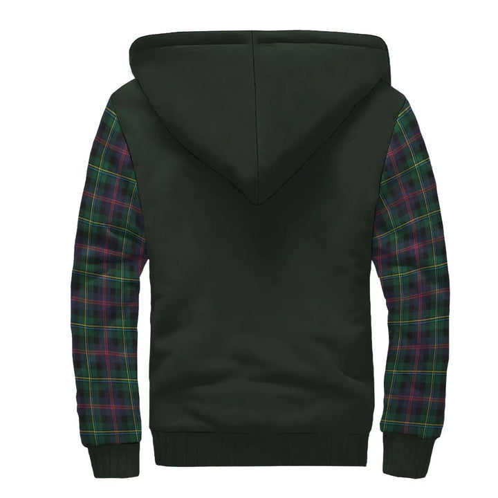 Scottish Malcolm (or MacCallum) Clan Crest Tartan Plaid Sleeve Sherpa Hoodie