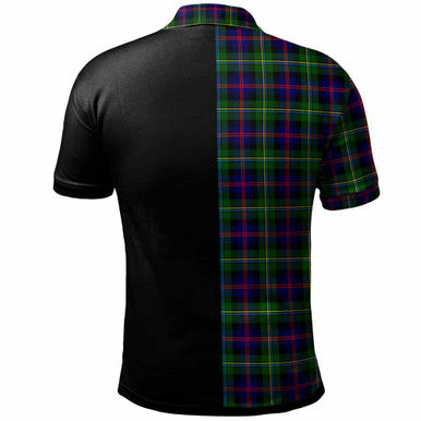 Scottish Malcolm (or MacCallum) Clan Crest Tartan Polo Shirt - Half in Me Back Side Tartan Plaid