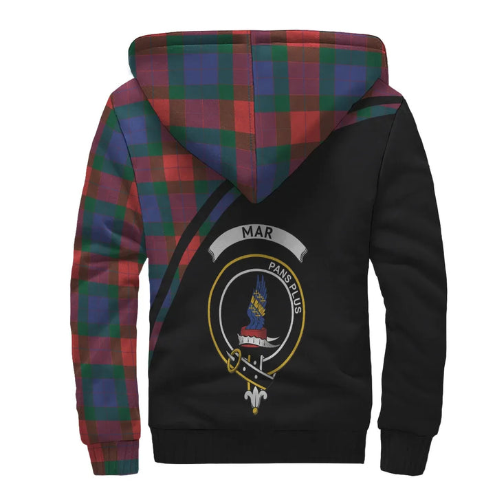 Scottish Mar Clan Crest Tartan Curve Sherpa Hoodie