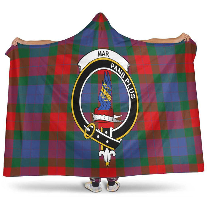 Scottish Mar Clan Crest Tartan Hooded Blanket Tartan Plaid 1