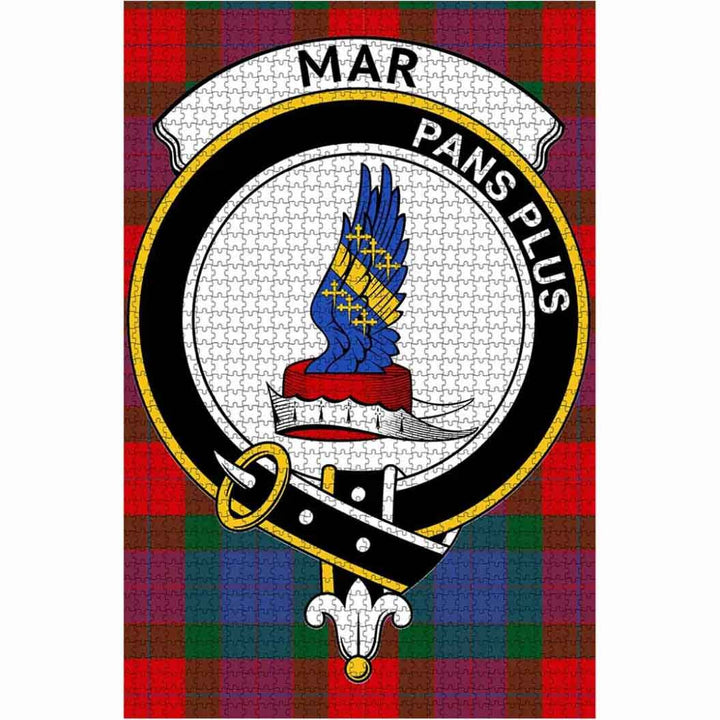 Scottish Mar Clan Crest Tartan Jigsaw Puzzle 1