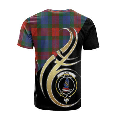 Scottish Mar Clan Crest Tartan T-Shirt Believe in Me Back Side Tartan Plaid