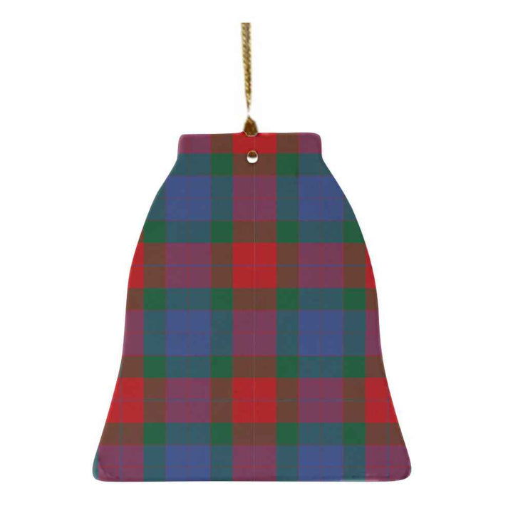Scottish Mar Clan Tartan Ceramic Ornament Bell Shape Tartan Plaid