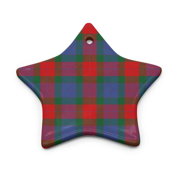 Scottish Mar Clan Tartan Ceramic Ornament Star Shape Tartan Plaid