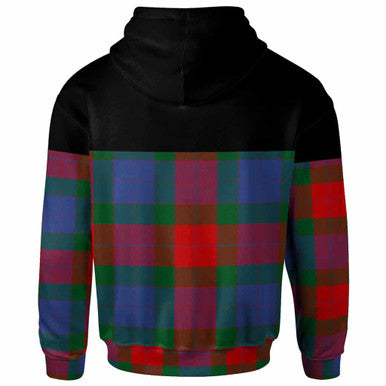 Scottish Mar Clan Tartan Hoodie - Horizontal Style Back Side Tartan Plaid