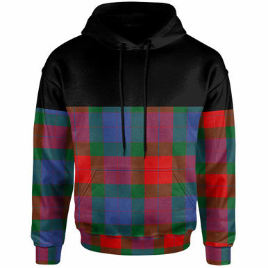 Scottish Mar Clan Tartan Hoodie - Horizontal Style Front Side Tartan Plaid