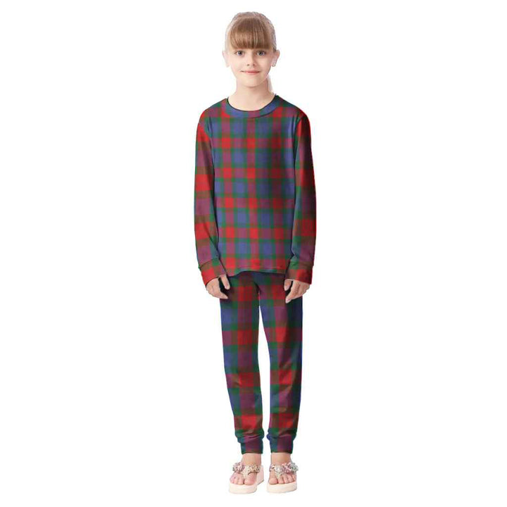 Scottish Mar Clan Tartan Pajama Set Kid Front Side Tartan Plaid