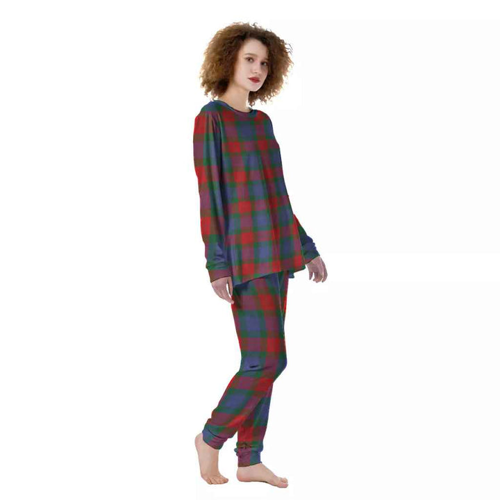 Scottish Mar Clan Tartan Pajama Set Women Front Side Tartan Plaid