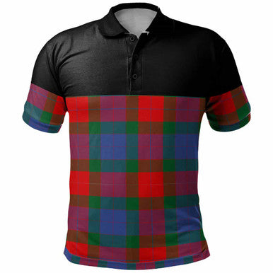 Scottish Mar Clan Tartan Polo Shirt - Horizontal Style Front Side Tartan Plaid