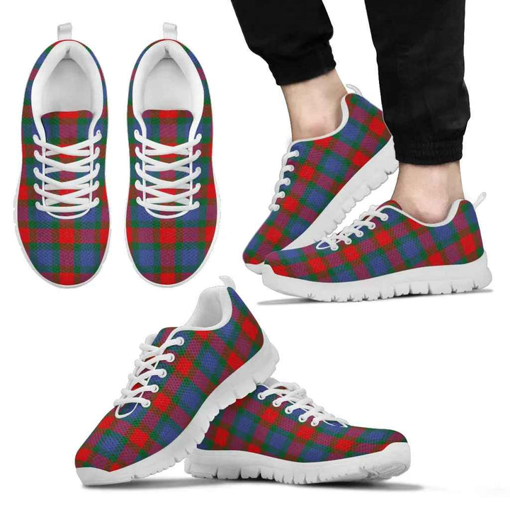 Scottish Mar Clan Tartan Sneakers White Sole Tartan Plaid