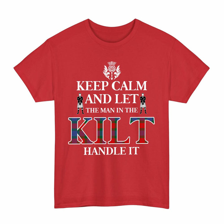 Scottish Mar Clan Tartan T-Shirt - Keep Calm Tartan Plaid Red Color