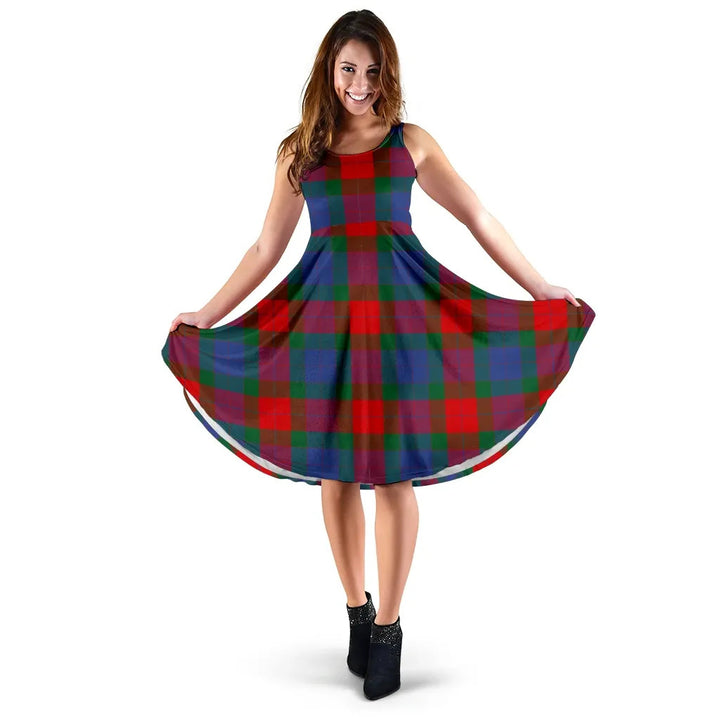 Scottish Mar Clan Tartan Women Midi Dress