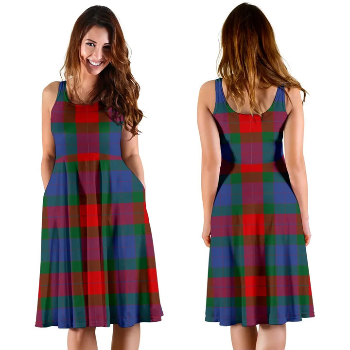 Scottish Mar Clan Tartan Women Midi Dress