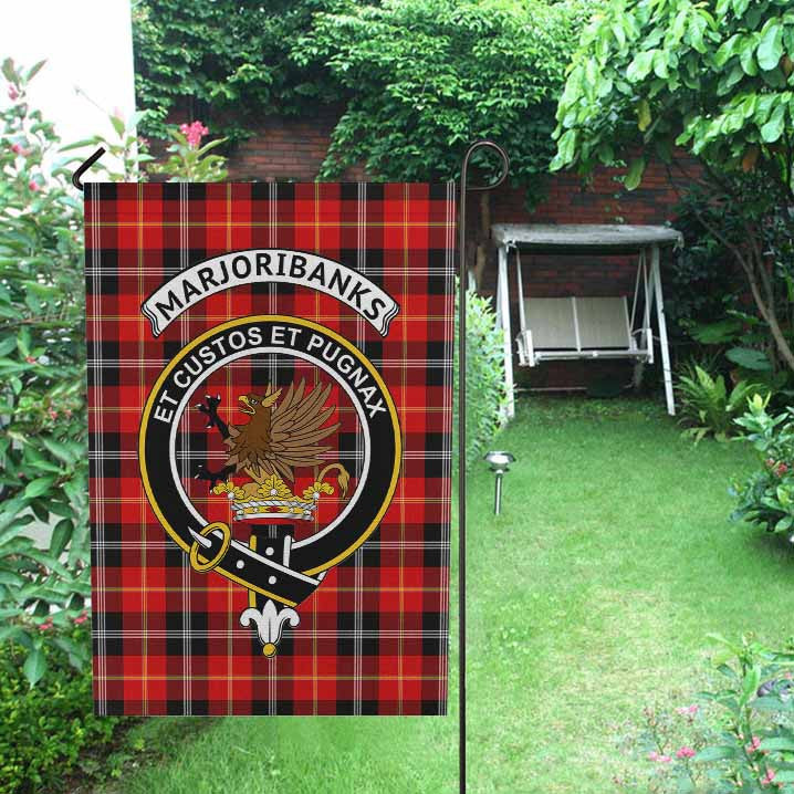 Scottish Marjoribanks Clan Crest Tartan Garden Flag Tartan Plaid 2