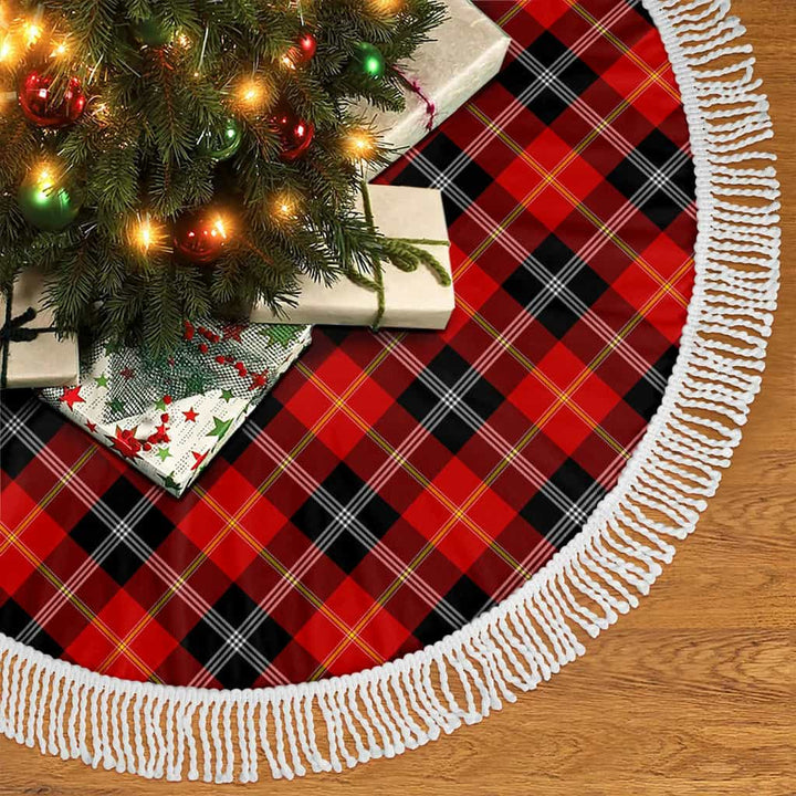 Scottish Marjoribanks Clan Tartan Christmas Tree Skirt Tassels 2 Tartan Plaid