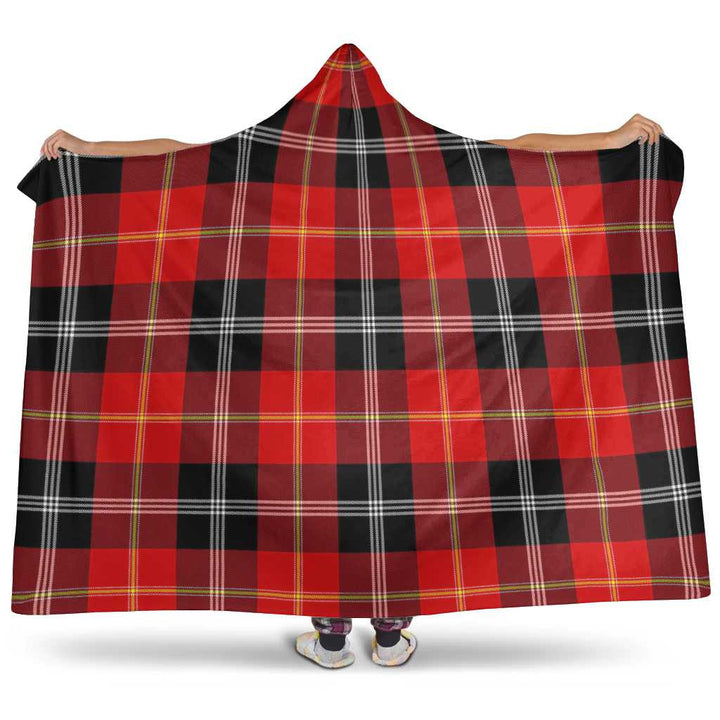 Scottish Marjoribanks Clan Tartan Hooded Blanket Tartan Plaid 1
