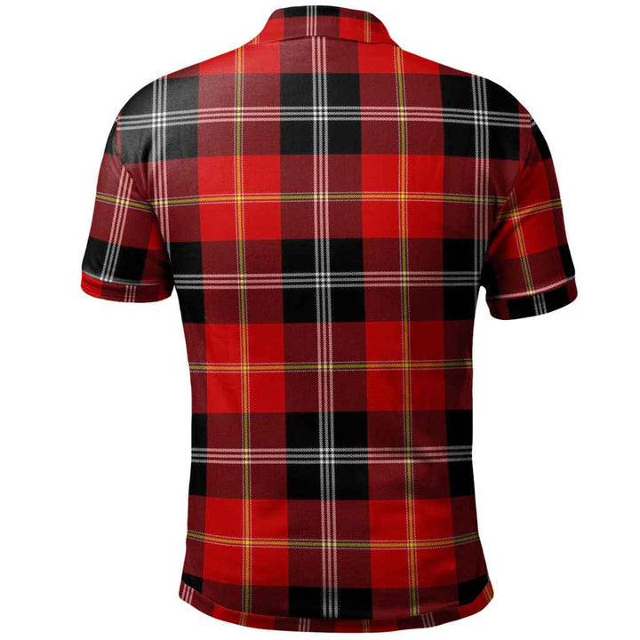 Scottish Marjoribanks Clan Tartan Polo Shirt Back Side Tartan Plaid