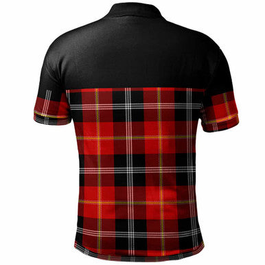 Scottish Marjoribanks Clan Tartan Polo Shirt - Horizontal Style Back Side Tartan Plaid