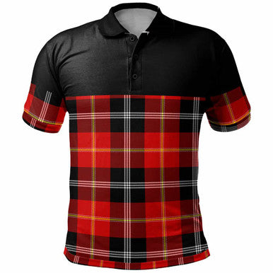 Scottish Marjoribanks Clan Tartan Polo Shirt - Horizontal Style Front Side Tartan Plaid